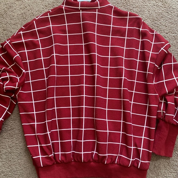 Burgundy red 💋geometric striped long sleeve - Picture 9 of 9
